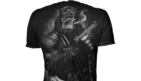 Lethal Threat Pistol Packing Gorilla T-Shirt